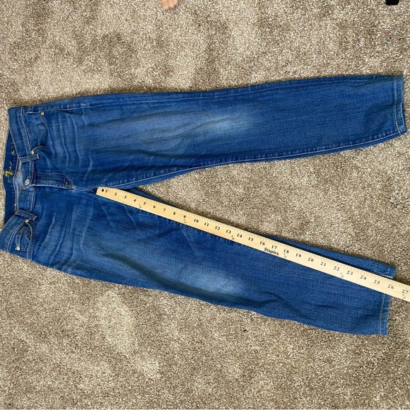7 for all Mankind the skinny jeans denim 29" waist medium wash mid rise - Picture 7 of 9